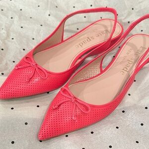Kate Spade Coral Slingback Flats